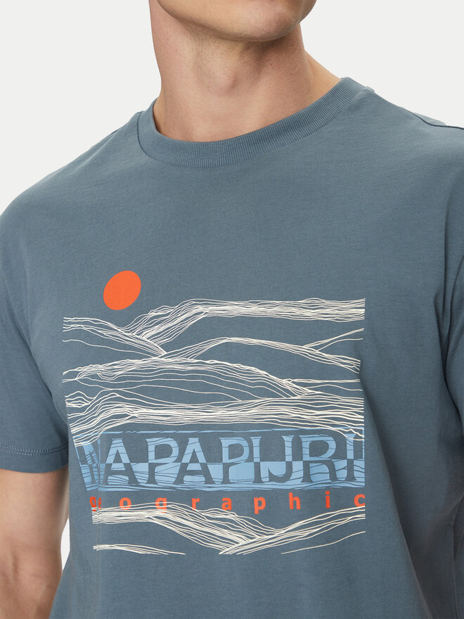 Napapijri Napapijri Camiseta S-Buti NP0A4INM Azul Regular Fit