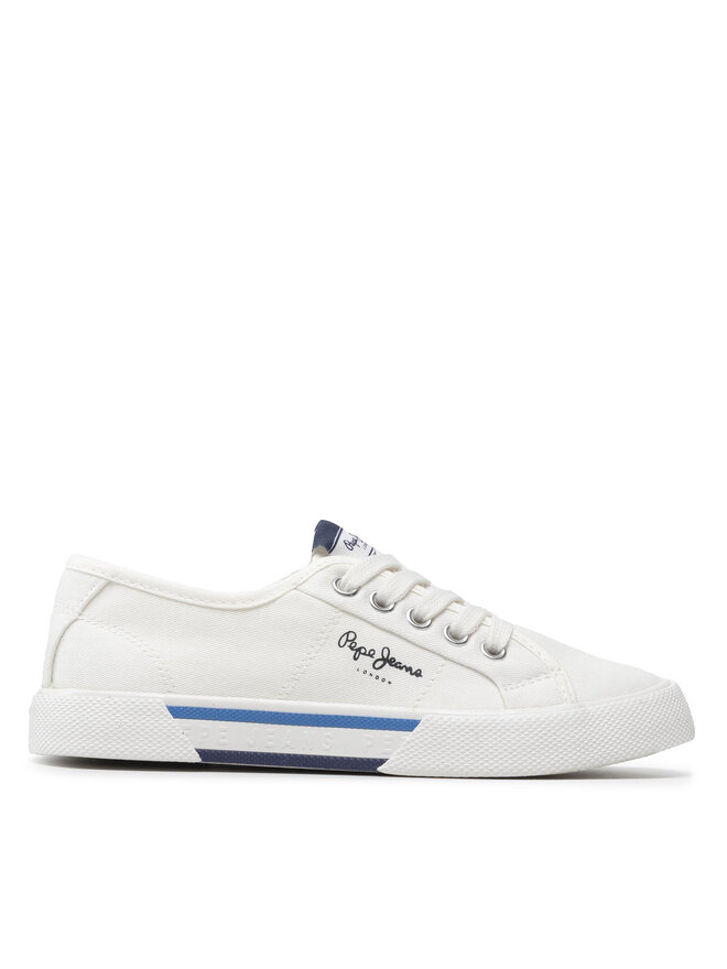Pepe Jeans Πάνινα παπούτσια Pepe Jeans Brady Boy Basic PBS30527 Λευκό