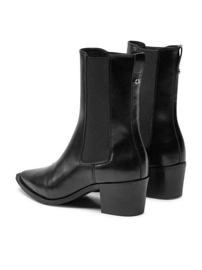 Calvin Klein Μποτάκια Calvin Klein Heel Cowboy HW0HW02315 Μαύρο