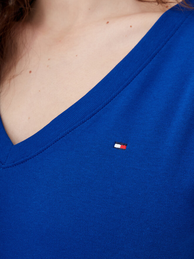 Tommy Hilfiger Tommy Hilfiger Majica New Cody WW0WW40584 Modra Slim Fit