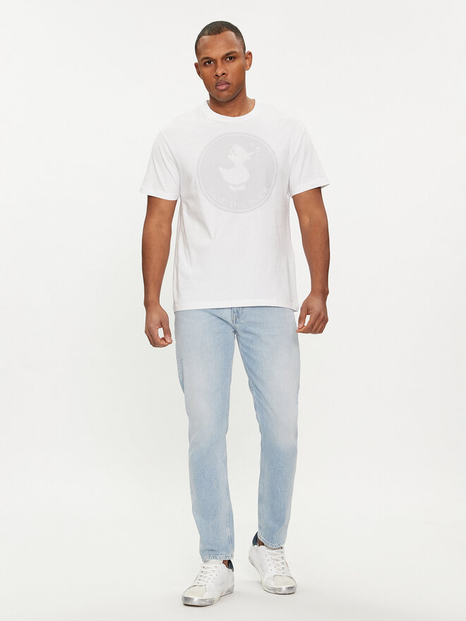 Save The Duck Save The Duck Camiseta DT1716M BESY18 Blanco Regular Fit