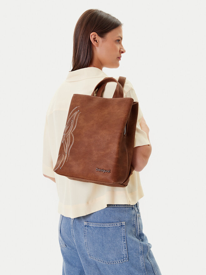 Desigual Batoh Desigual Goodall Sumy 25SAKP07 Hnědá