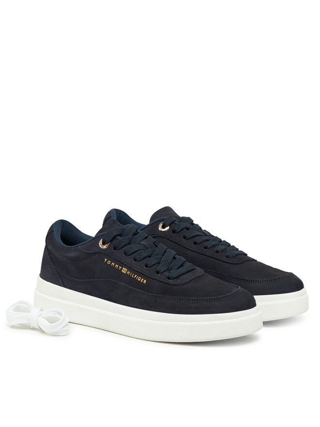 Tommy Hilfiger Sneakers Tommy Hilfiger Modern Court Sneaker Nubuck FW0FW08462 Dunkelblau