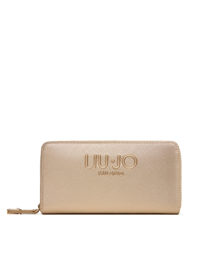 Liu Jo Голям дамски портфейл Liu Jo Ecs Xl Zip Around AF5170 E0087 Златист