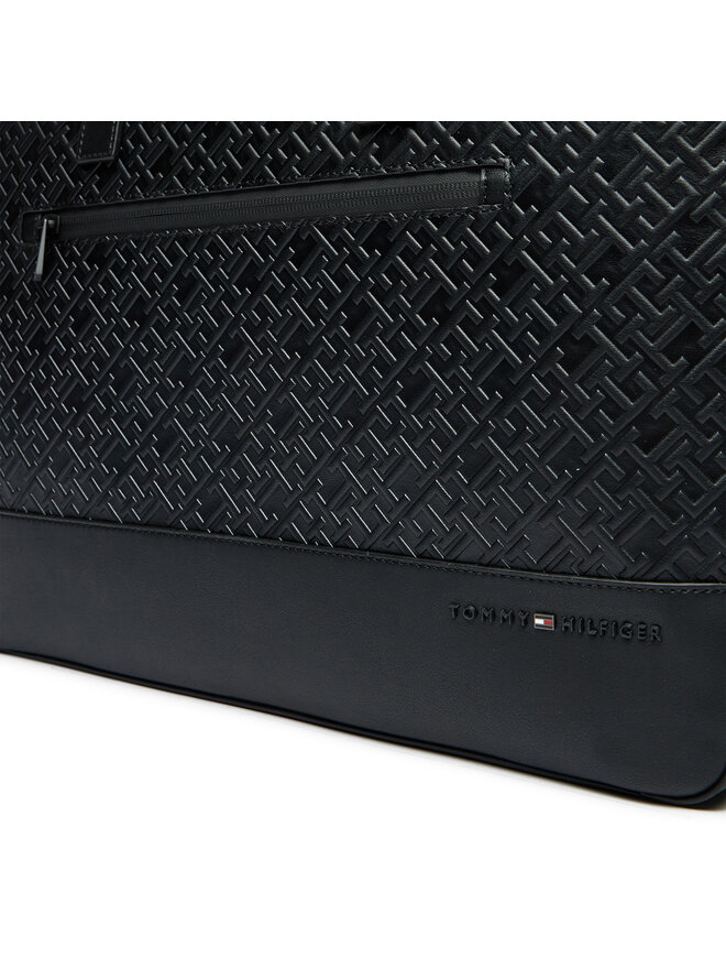 Tommy Hilfiger Porta PC Tommy Hilfiger Monogram Computer Bag AM0AM12675 Nero