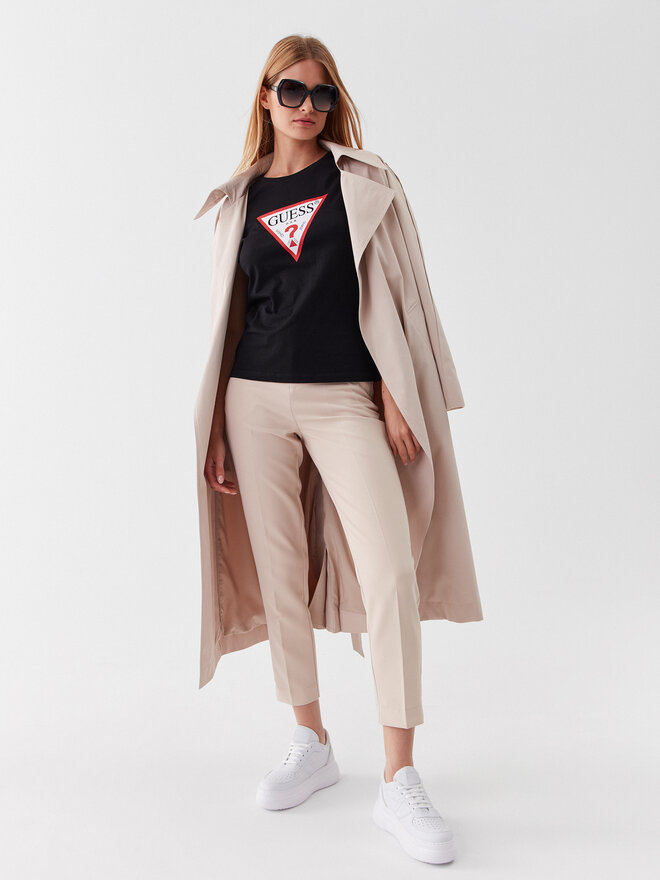 Guess Guess Marškinėliai W1YI1B I3Z14 Juoda Slim Fit