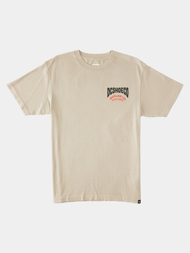 DC DC Marškinėliai Defiant Tees ADYZT05309 Smėlio Regular Fit