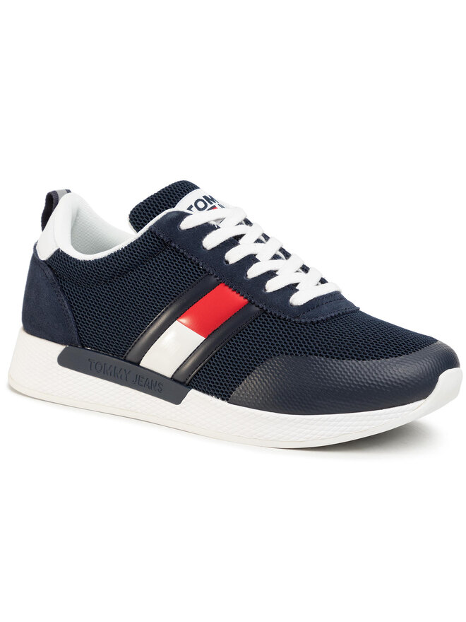 Tommy Jeans Laisvalaikio batai Tommy Jeans Flexi Tommy Jeans Flag Sneaker EM0EM00400 Tamsiai mėlyna