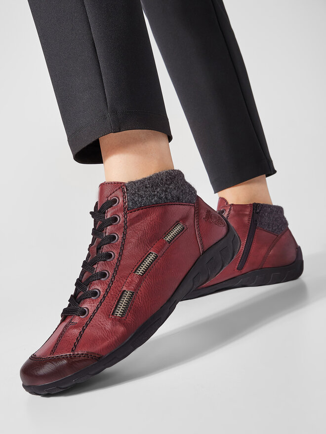 Rieker Schnürschuhe Rieker L6543-35 Dunkelrot