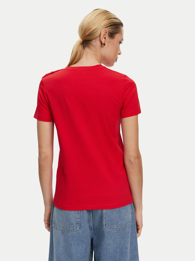 Balmain Balmain Camiseta BF1EF005BB02 Rojo Regular Fit