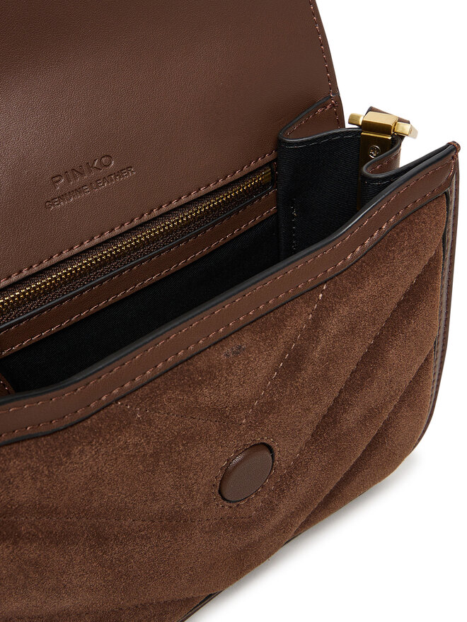 PINKO Ročna torba PINKO Love Box Bag Fl Mini AI 25-26 PLTT 104297 A2JH Rjava
