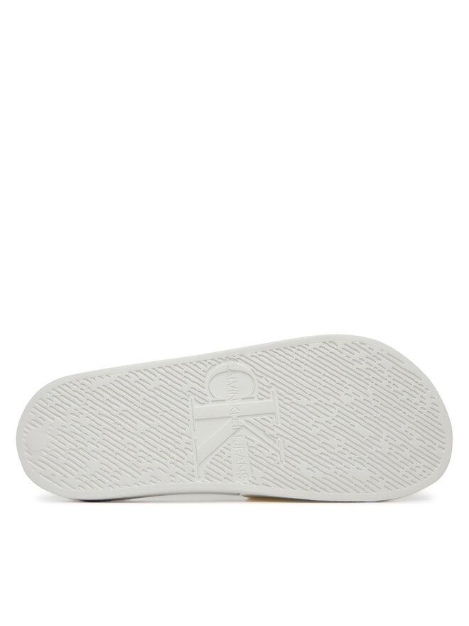 Calvin Klein Jeans Pantoletten Calvin Klein Jeans Slide Monogram Tpu YW0YW01715 Weiß