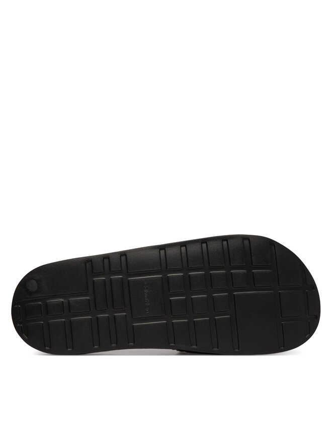 Calvin Klein Pantoletten Calvin Klein Nemo - Canvas Signature Logo Sliders HW0HW02960 Schwarz