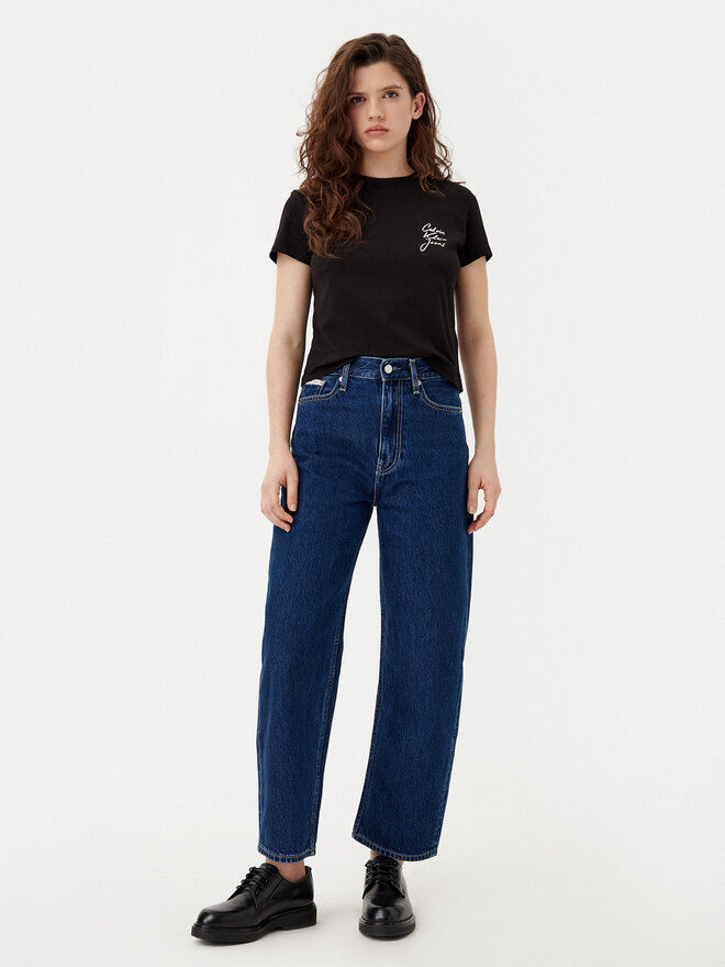Calvin Klein Jeans Calvin Klein Jeans Camiseta Script Institutional J20J224984 Negro Slim Fit