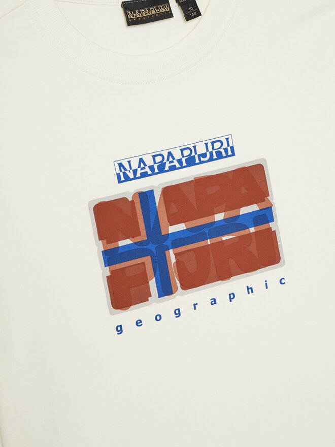 Napapijri Napapijri Marškinėliai S-Sella NP0A4IGX D Écru Regular Fit