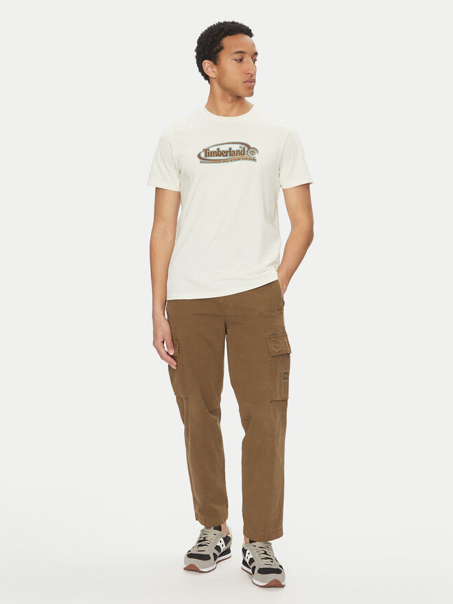 Timberland Timberland Póló TB0A6DJY Fehér Regular Fit