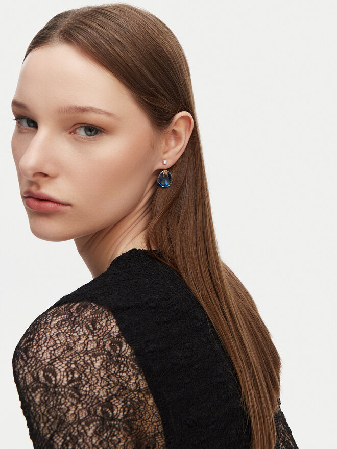 Swarovski Сережки Swarovski Gema 5737449 Голубий