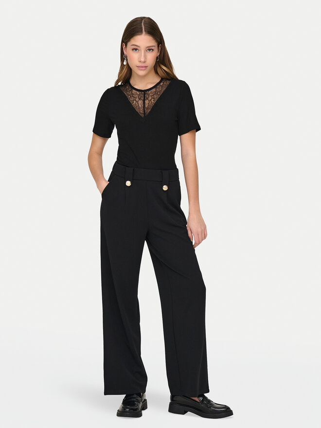 JDY JDY Majica Roxy 15341671 Črna Slim Fit
