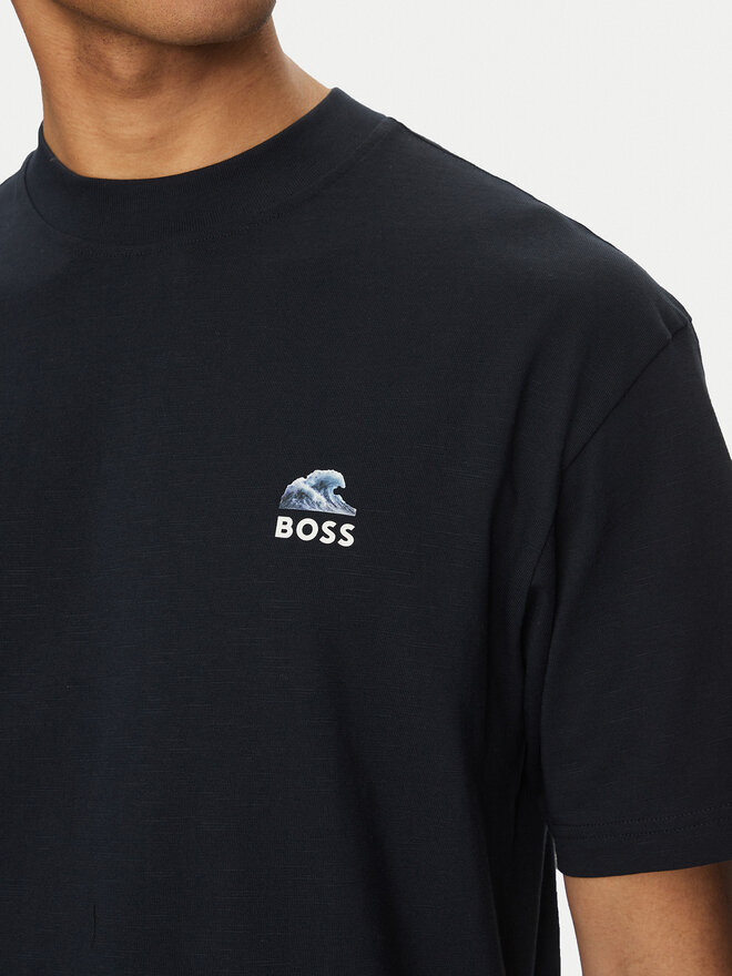 BOSS BOSS T-Shirt Numbers 50540520 Dunkelblau Relaxed Fit