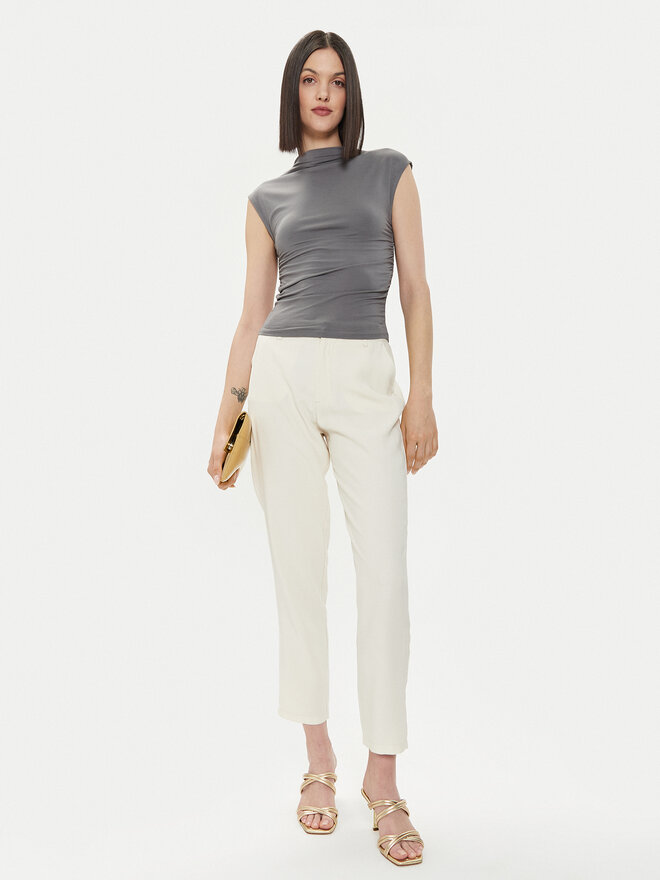 Gina Tricot Gina Tricot Топ 20883 Сірий Slim Fit