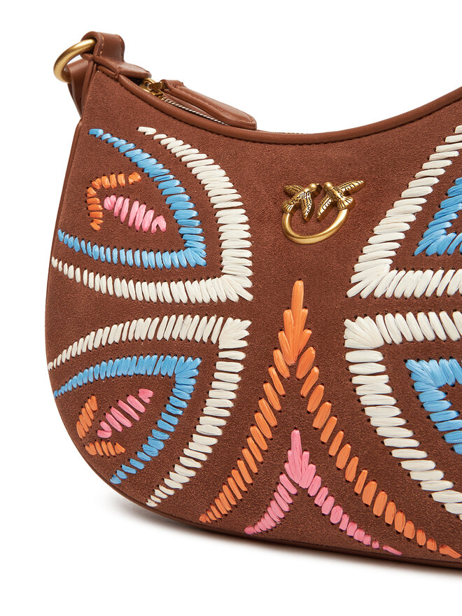 PINKO Kabelka PINKO Half Moon Mini Fl PE 25 PLTT 102790 A2IW Hnědá