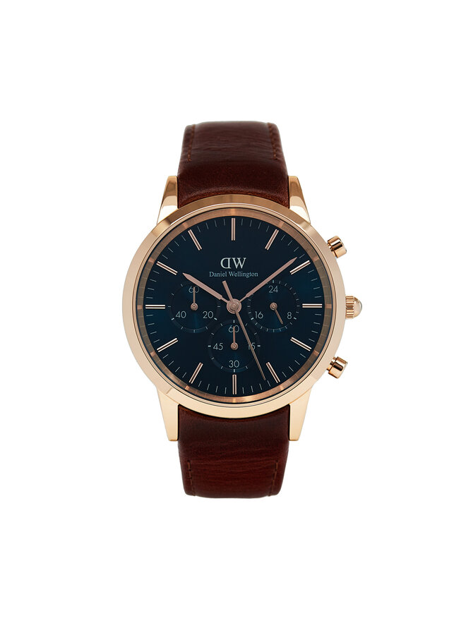 Daniel Wellington Hodinky Daniel Wellington Iconic Chronograph St Mawes Arctic DW00100639 Hnědá