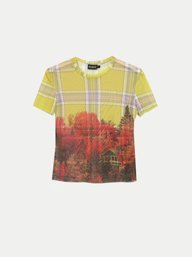 Desigual Desigual Camiseta Double 24WWTK27 De color Slim Fit