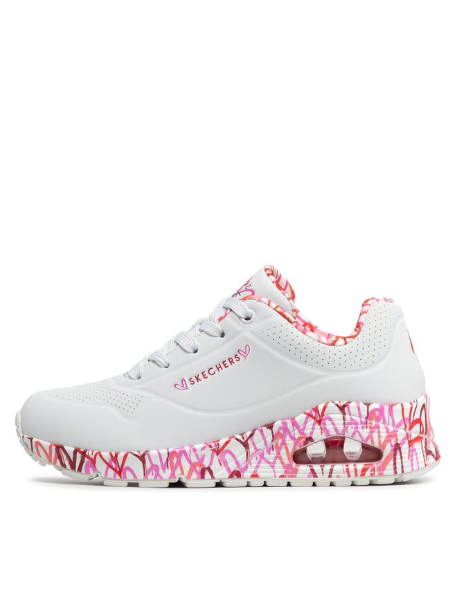 Skechers Sneakersy Skechers Uno Loving Love 155506/WRPK Bílá