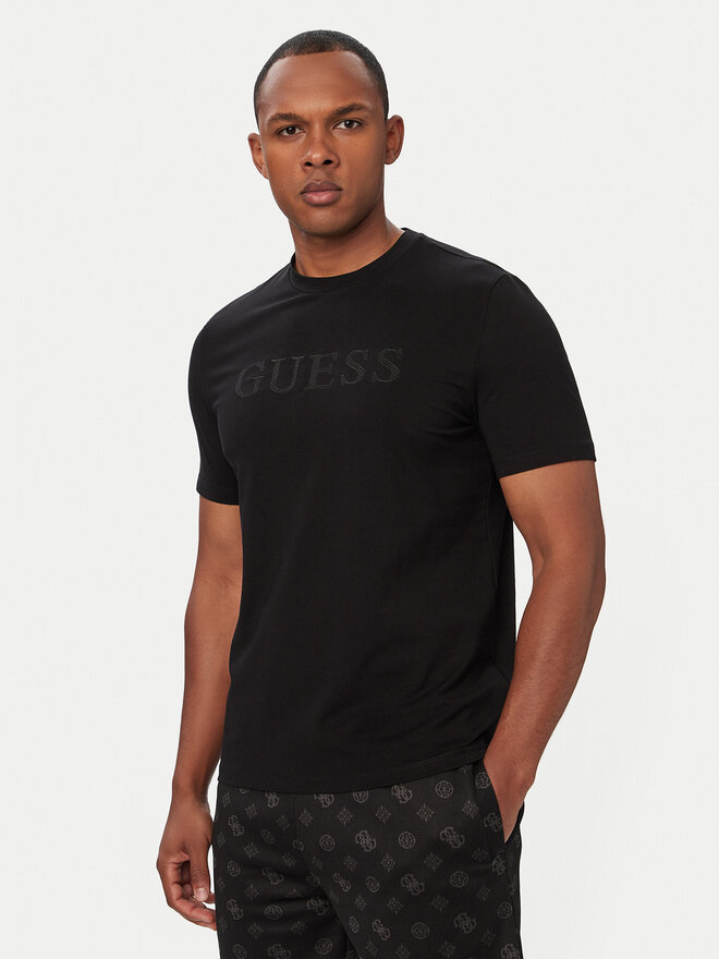 Guess Guess Футболка Z6YI17 K4968 Чорний Regular Fit