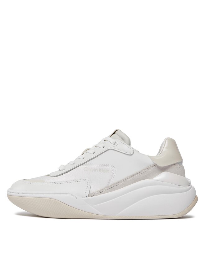 Calvin Klein Снікерcи Calvin Klein Cloud Wedge Lace Up-Pearlized HW0HW02040 Білий