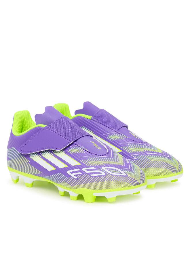 adidas Fußballschuhe adidas F50 Club Hook-and-Loop Firm/Multi-Ground Boots Kids JI0036 Violett