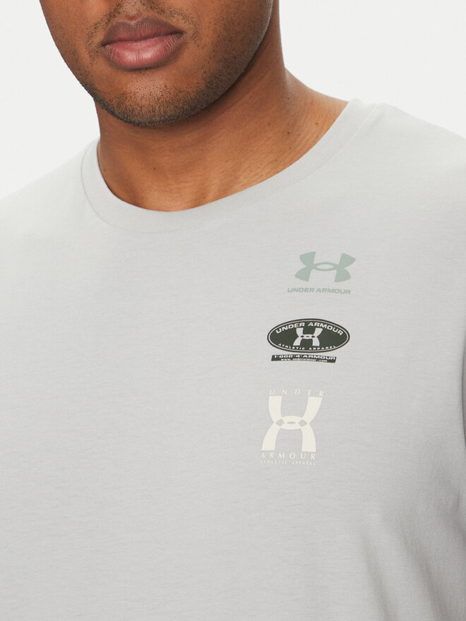 Under Armour Under Armour Marškinėliai EVOL Logo 1390165 Pilka Regular Fit