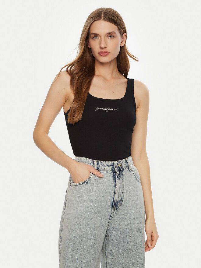 Guess Guess Τοπ W5RP48 KA0H1 Μαύρο Regular Fit