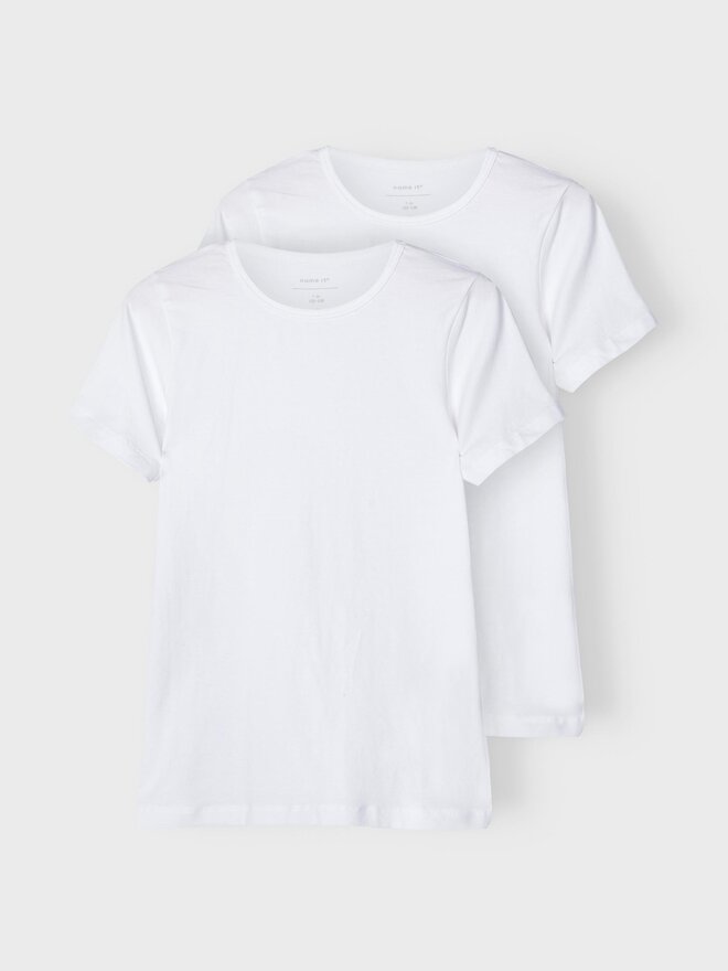 NAME IT NAME IT Σετ 2 T-Shirts 13209164 Λευκό Slim Fit