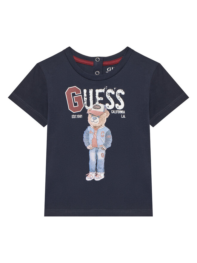 Guess Guess T-shirt N5YI22 K8HM4 Tamnoplava Regular Fit