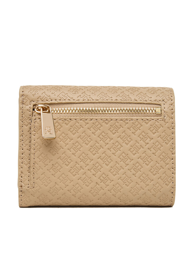 Tommy Hilfiger Geldbörse Tommy Hilfiger Th Icon Trifold Mono AW0AW18484 Beige