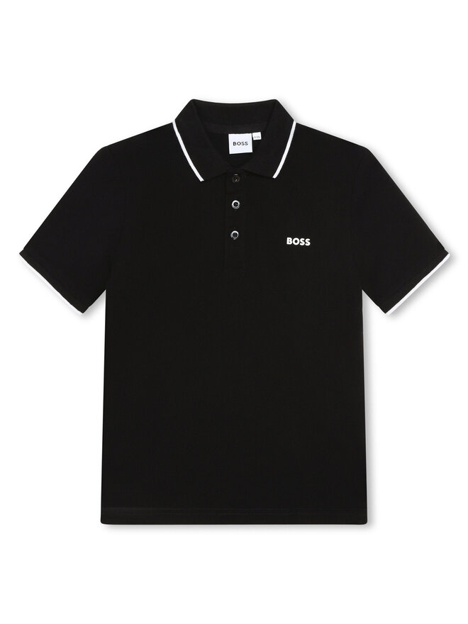 BOSS Boss Поло J25P26 D Чорний Regular Fit