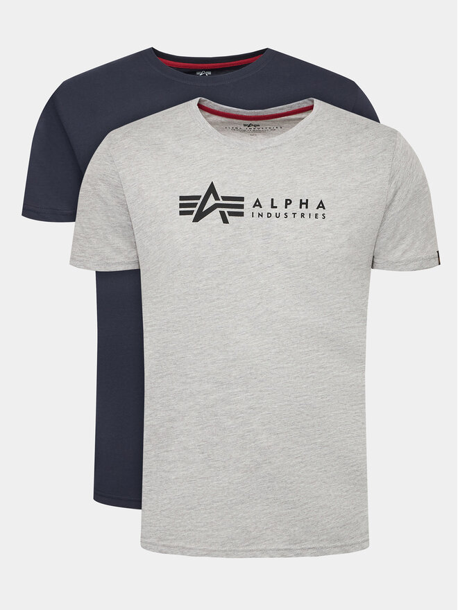 Alpha Industries Alpha Industries 2er-Set T-Shirts Alpha Label 118534 Bunt Regular Fit