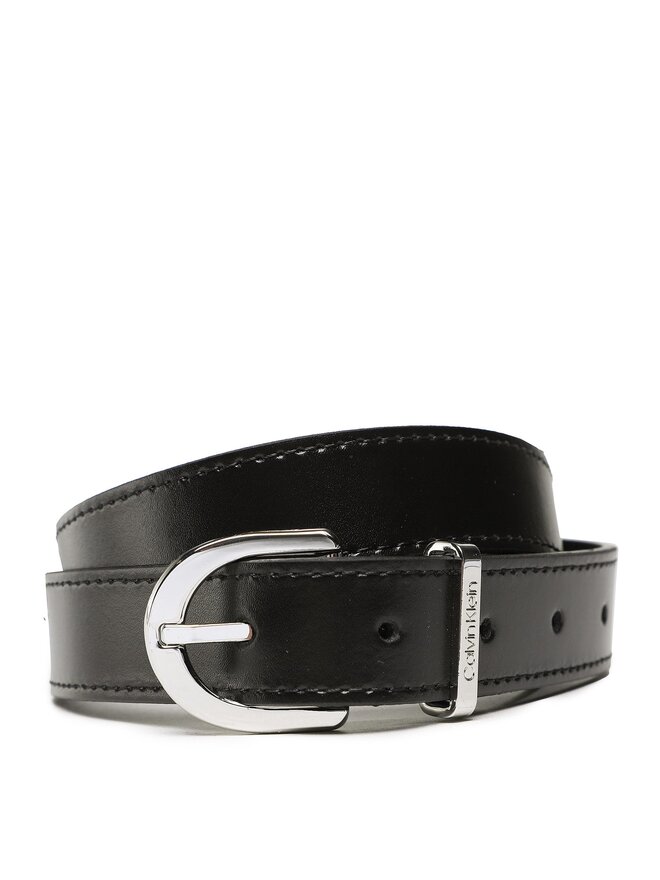 Calvin Klein Damengürtel Calvin Klein Ck Must Metal Loop Rnd Belt K60K610158 Schwarz