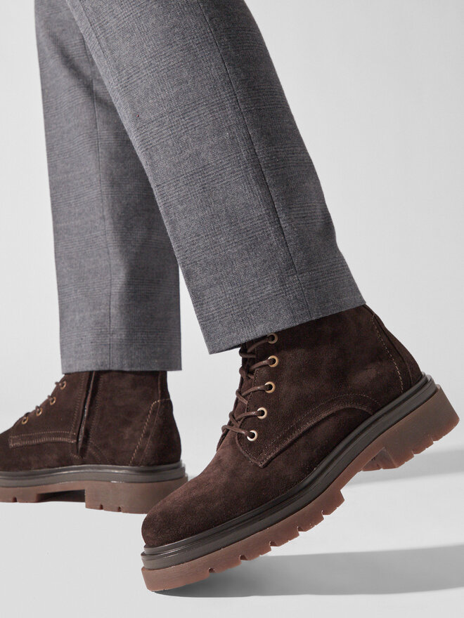 Gant Trzewiki Gant Ramzee Mid Lace 27683423 Brązowy