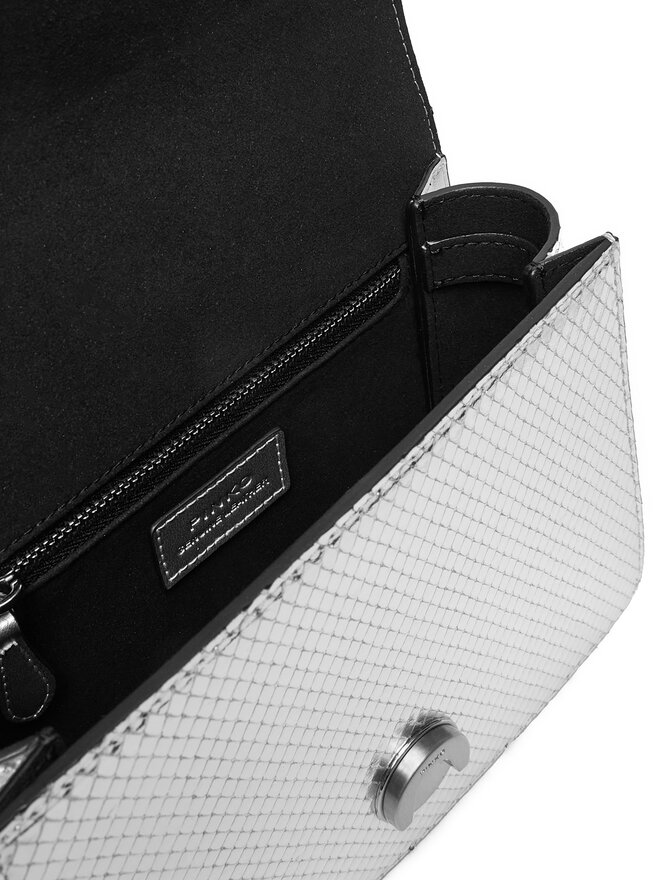 PINKO Handtasche PINKO Love One Top Handle Mini Light AI 24-25 PLTT 100071 A1VG Silberfarben
