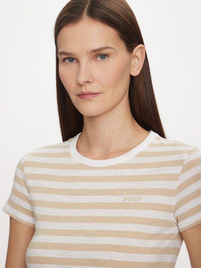 BOSS BOSS T-Shirt Esla 50504192 Beige Regular Fit