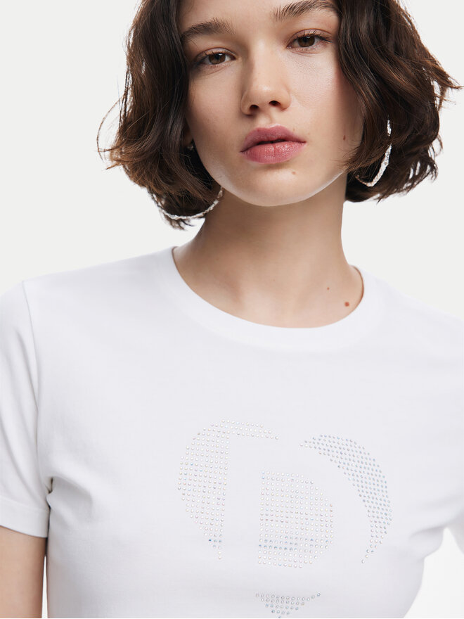 Desigual Desigual Camiseta Daisy 24WWTK01 Blanco Slim Fit