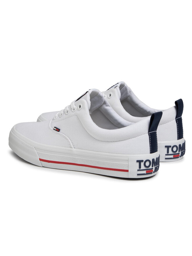 Tommy Jeans Sneakers aus Stoff Tommy Jeans Classic Low Tommy Jeans Sneaker EM0EM00405 Weiß