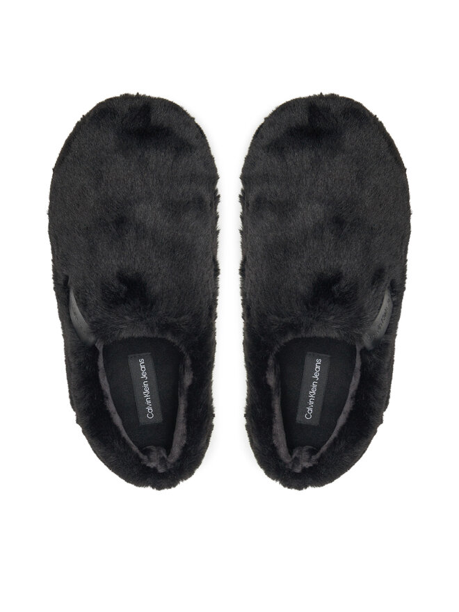 Calvin Klein Jeans Hausschuhe Calvin Klein Jeans Home Anke Slipper Wn Fur YW0YW01596 Schwarz