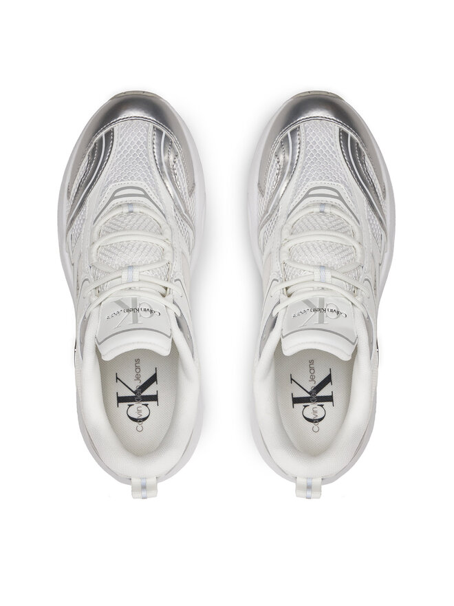 Calvin Klein Jeans Zapatillas Calvin Klein Jeans Retro Tennis Low Lace Mh Ml Mtl YW0YW01463 Blanco