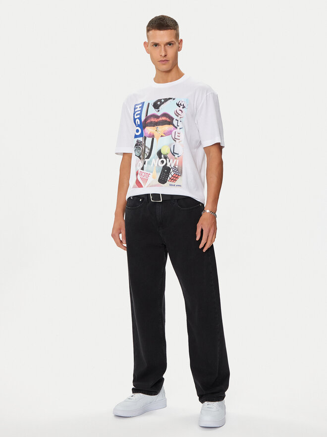 HUGO HUGO Camiseta Narcado 50513316 Blanco Relaxed Fit