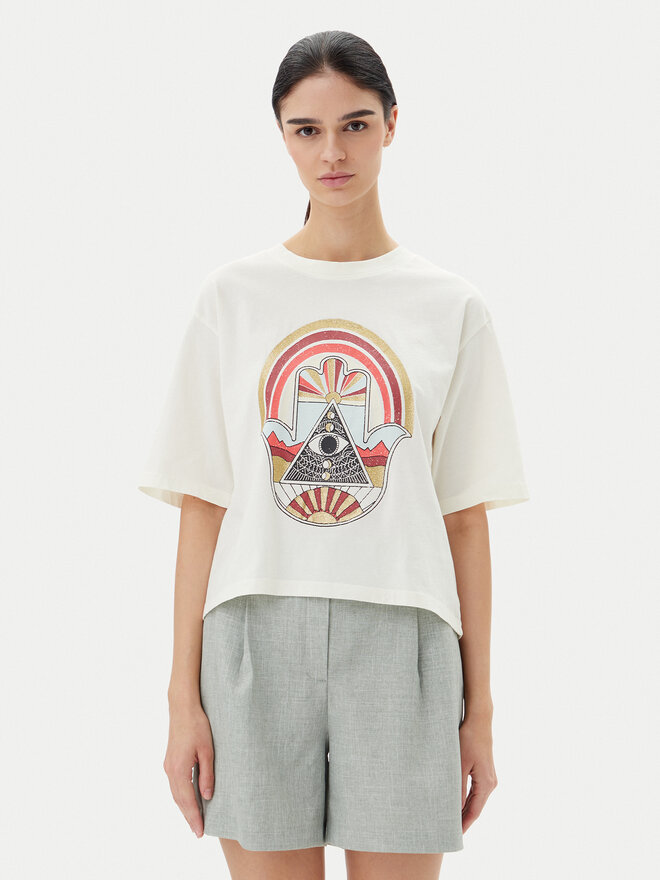 JDY JDY Camiseta Carla 15341561 Blanco Regular Fit