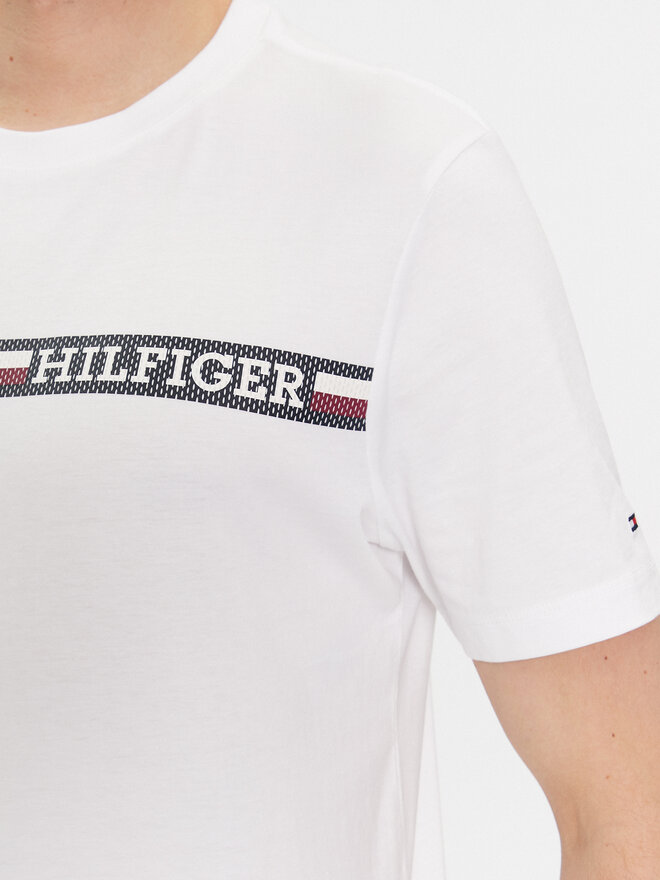 Tommy Hilfiger Tommy Hilfiger T-Shirt Monotype MW0MW33688 Λευκό Regular Fit
