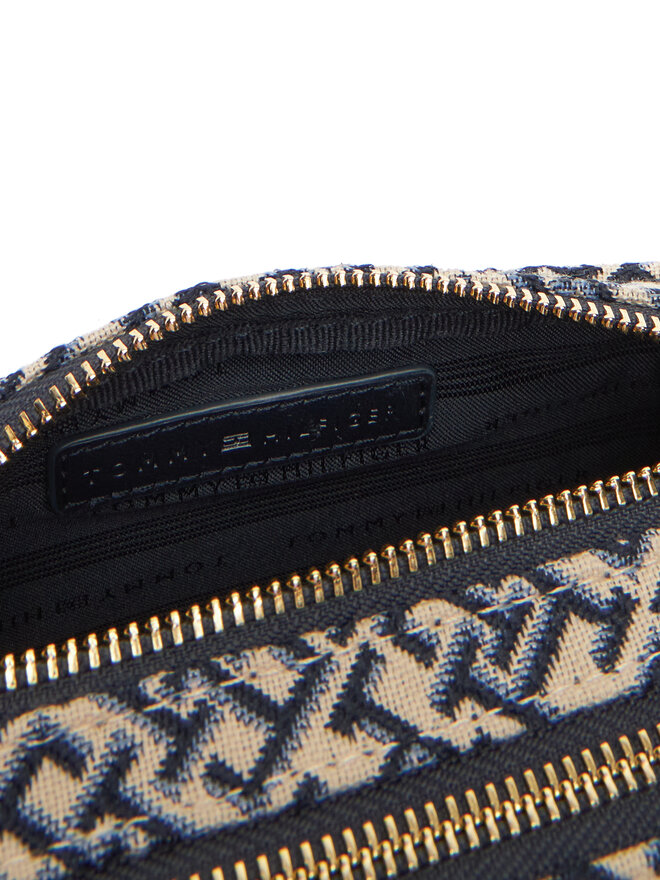 Tommy Hilfiger Handtasche Tommy Hilfiger Th Jacquard Camera Bag AW0AW17443 Dunkelblau